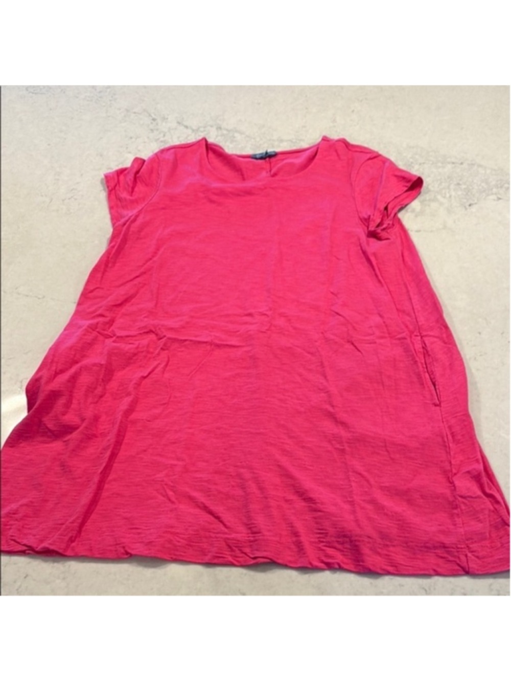 Fleur Bleue Pink T-Shirt Dress XL Pockets